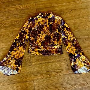 NWOT Anthropologie crop blouse size S